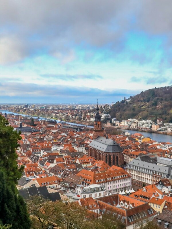 A view of Heidelberg Castle from the top.