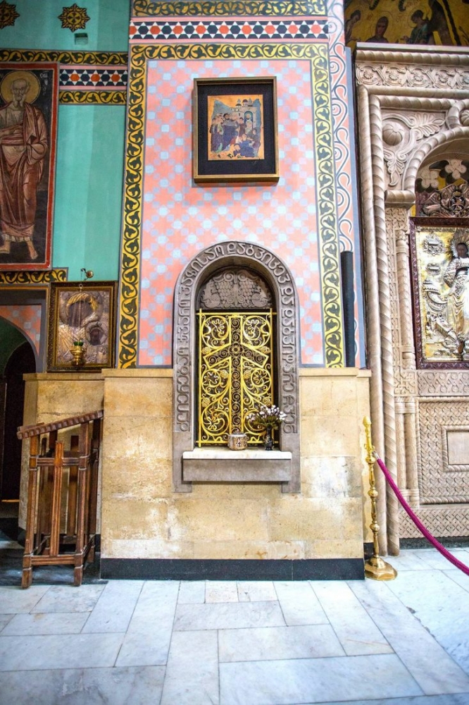 picture of Saint ninos cross, Sioni cathedral, Tbilisi Georgia