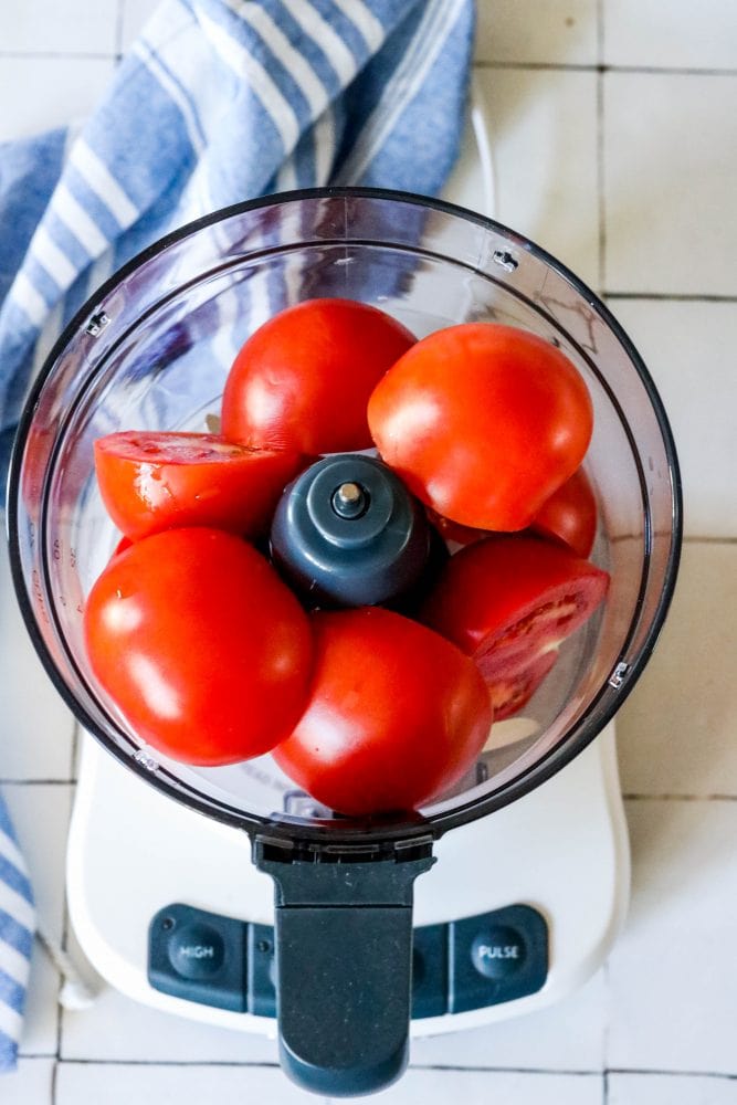 picture of tomatoes in a food processor